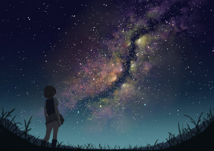 Hình ảnh bầu trời đêm đẹp anime ảnh bầu trời đêm 3D buồn đẹp nhất