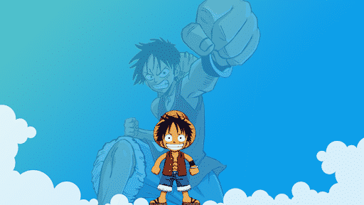 Ảnh nền One Piece Luffy chibi cute