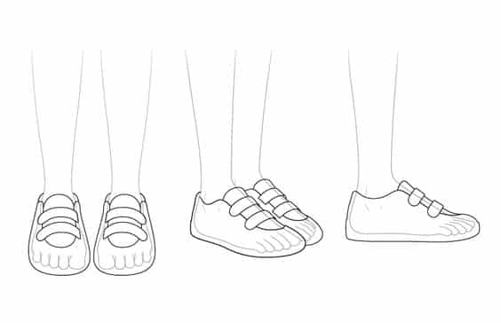 Bước 2 – Vẽ đường viền của đôi giày