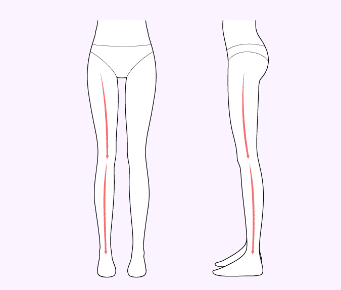 Bước 2 – Vẽ hình dạng cơ bản của đôi chân