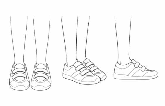 Bước 3 – Vẽ chi tiết của đôi giày