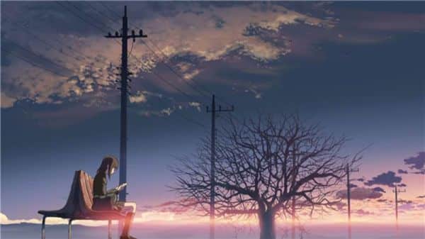 Cảnh Hoàng Hôn Buồn Anime một mình cô đơn