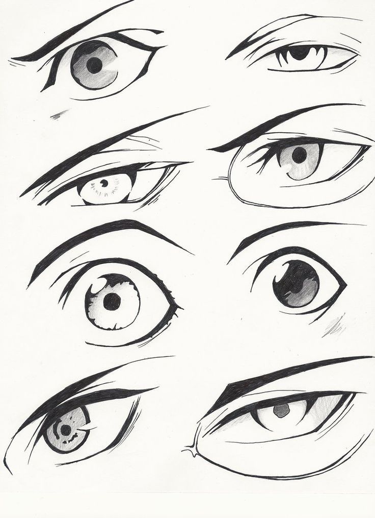 Vẽ Mắt Anime Nam Ngầu ❤️ Cách Vẽ Đơn Giản & Tranh Mẫu
