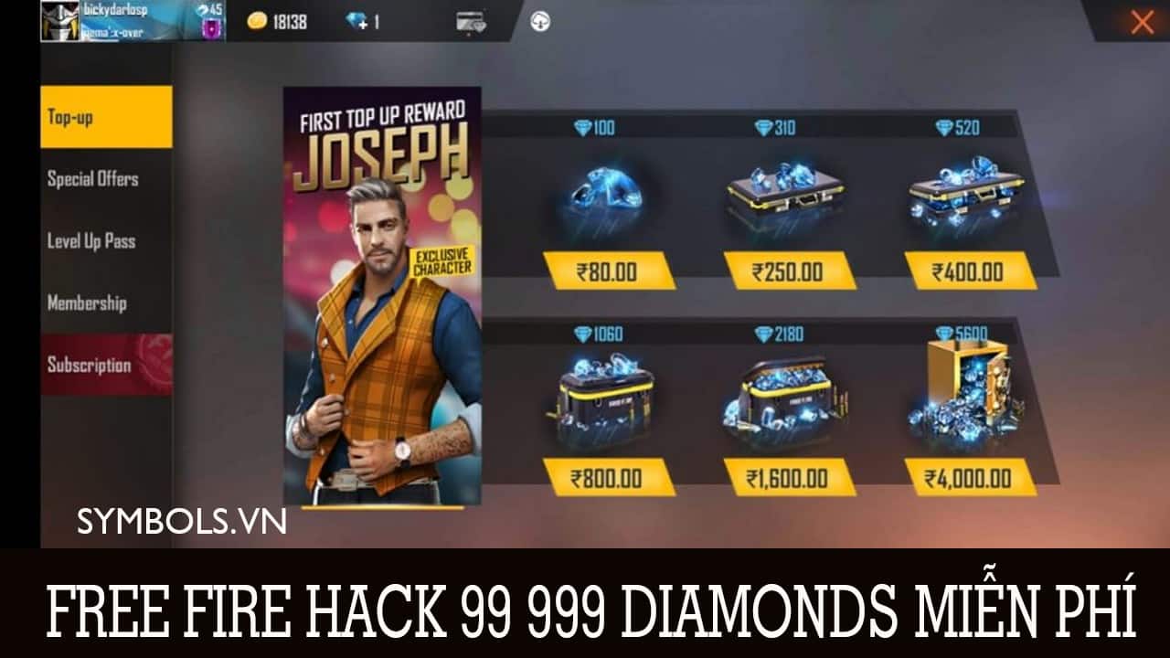 Free Fire Hack 99 999 Diamonds