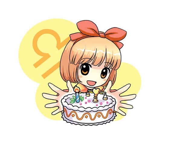 Anime Libra Thiên Bình đang tổ chức một sinh nhật ngọt ngào