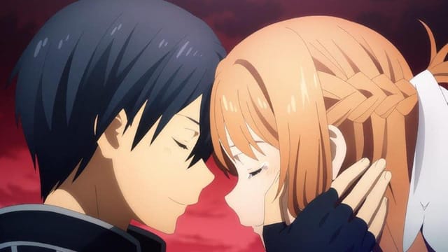 Hình Anime Kirito và Asuna cực ngọt ngào ấm áp