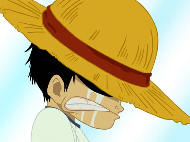 Hình Anime Luffy Buồn chibi khóc
