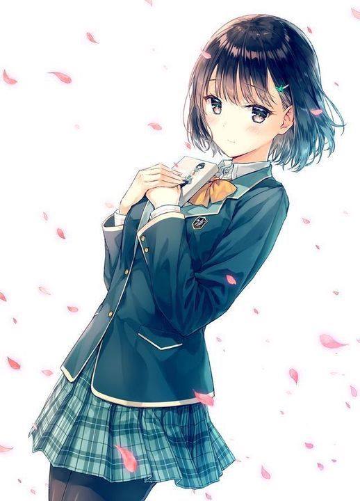 Hình Anime Nữ Học Sinh chũm Smartphone dễ dàng thương
