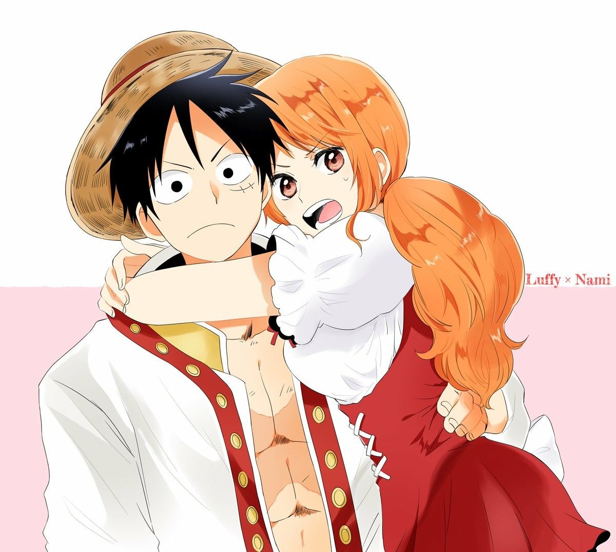 Hình Anime One Piece Luffy với Nami đẹp