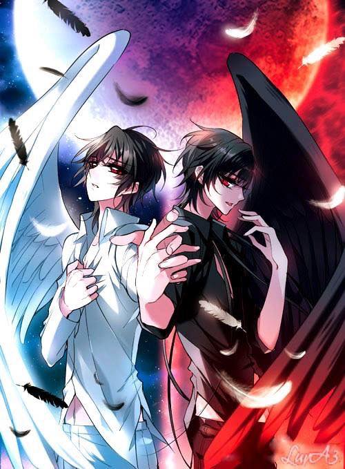 Hình Anime ác quỷ và thiên thần nam chất ngầu