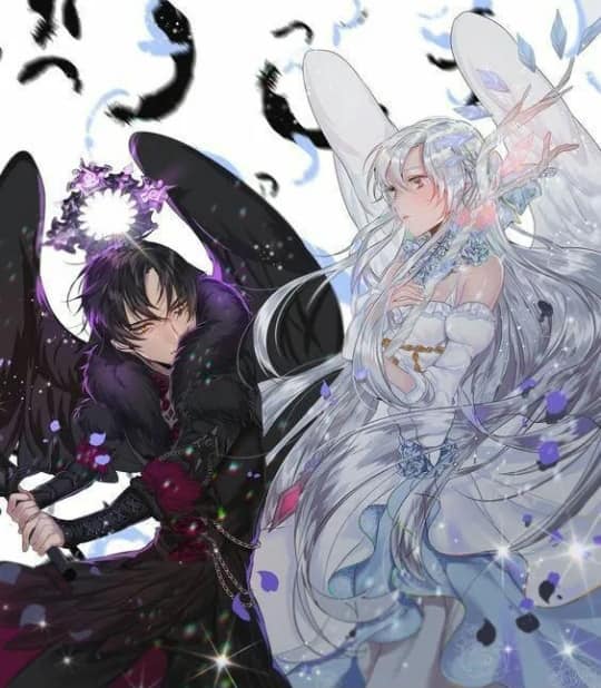 Hình Anime cặp đôi ác quỷ và thiên thần
