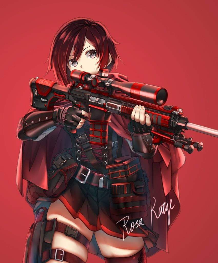 Hình Anime con gái cầm súng cool ngầu