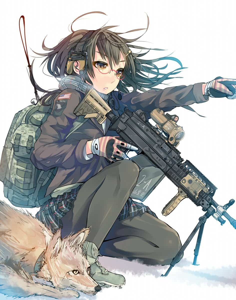 Hình Anime con gái cầm súng đẹp nhất