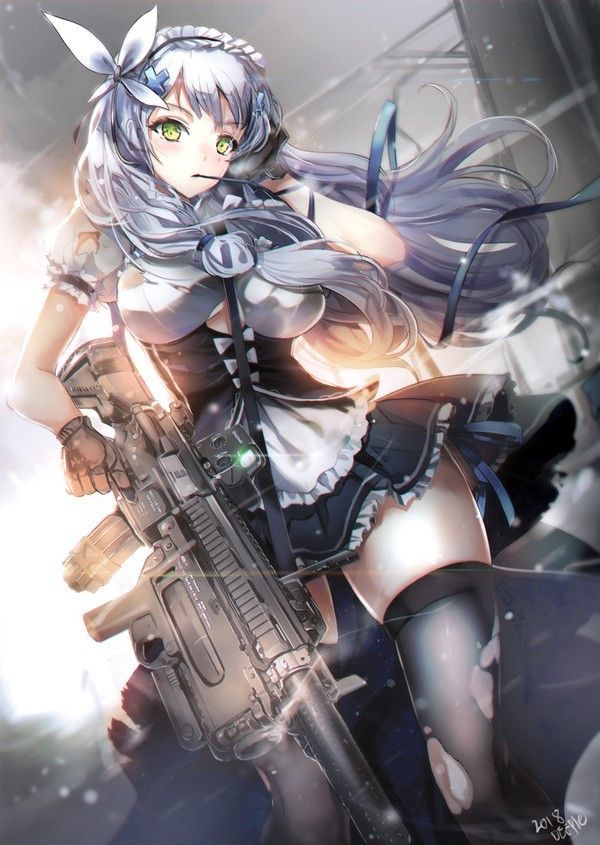 Hình Anime con gái cầm súng quyến rũ nhất