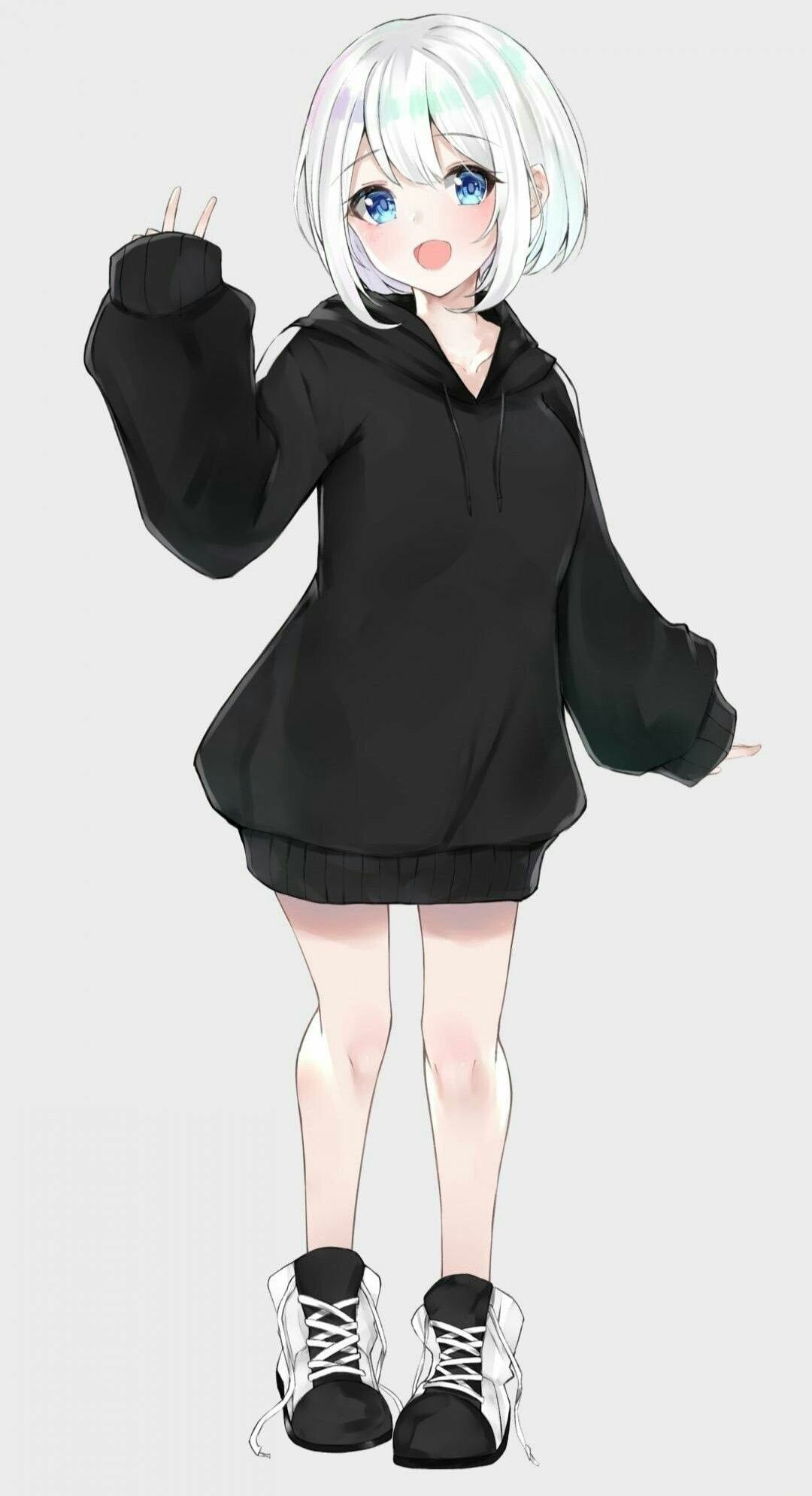 Hình Anime girl tóc ngắn đáng yêu dễ thương