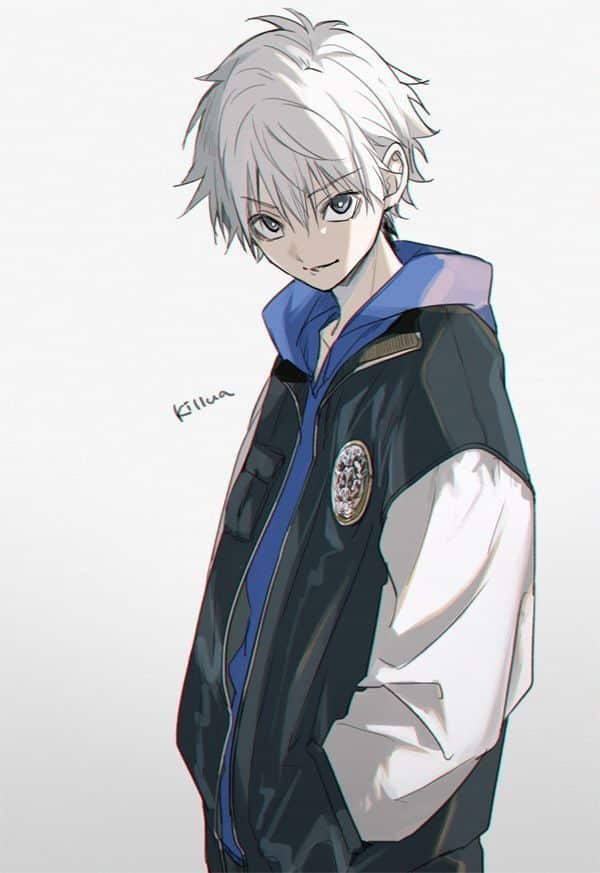 Hình Anime nam giới tóc bạch kim đẹp