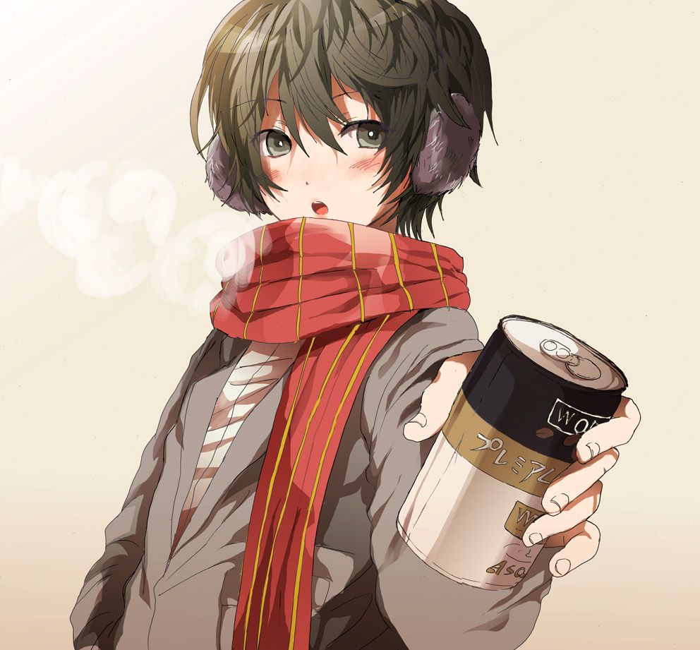 Hình Anime nam uống trà sữa độc đáo