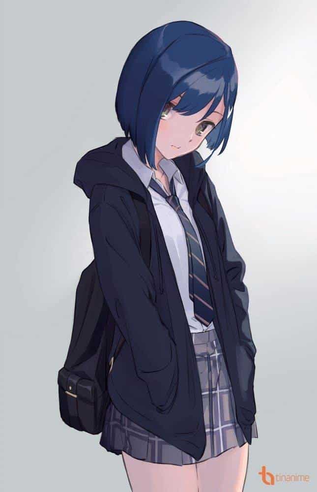 Hình Anime nữ sinh tóc ngắn