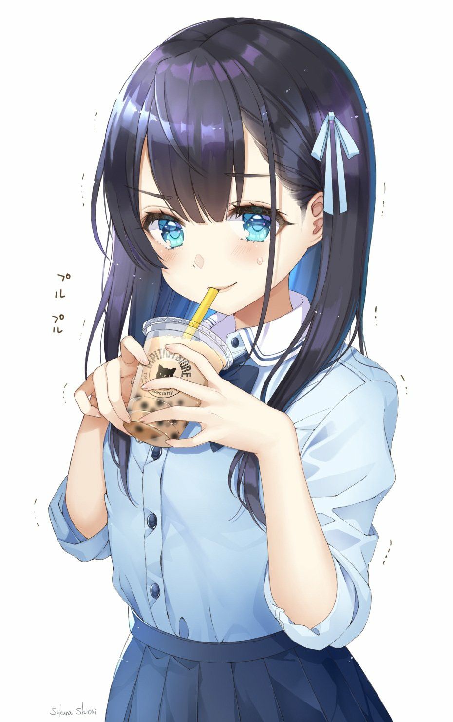 Được trổ tài với chiếc cốc trà sữa thơm ngon trong tay, một nhân vật anime đáng yêu sẽ mang đến cho bạn cảm giác tuyệt vời. Cùng xem nhân vật này thưởng thức món trà sữa mát lạnh trong không khí ấm áp của quán trà sữa.