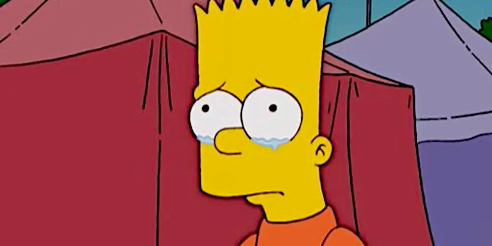 Hình Buồn Hoạt Hình Simpson khóc rưng rưng