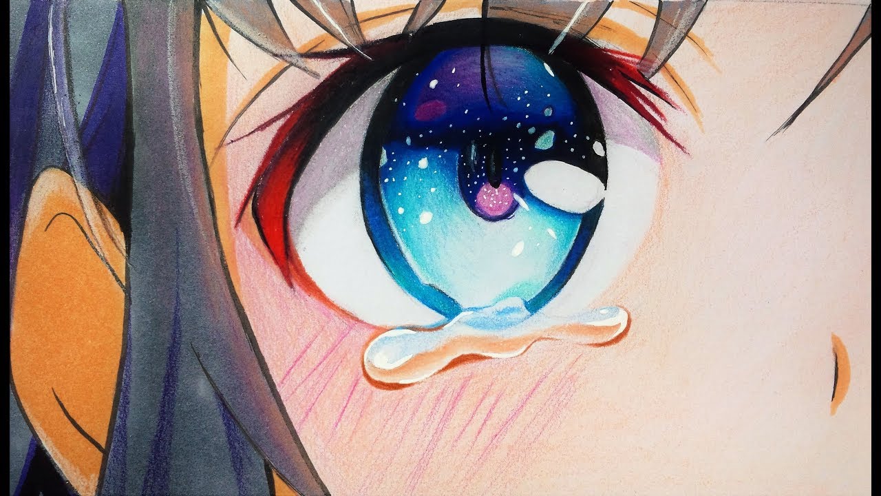 Hình Mẫu Mắt Anime Khóc Ngầu Cho Nữ