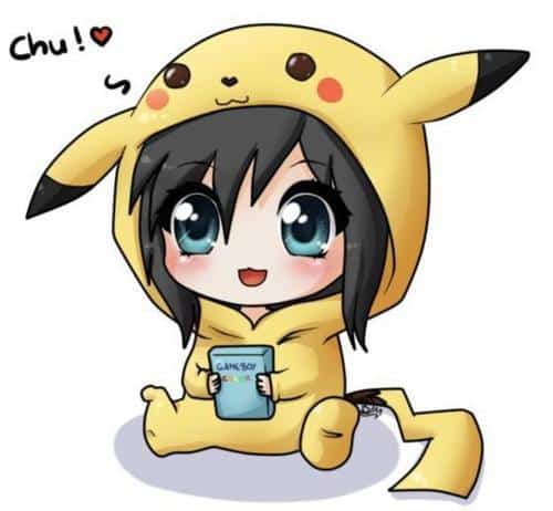 Hình Pikachu Anime Boy chibi đáng yêu