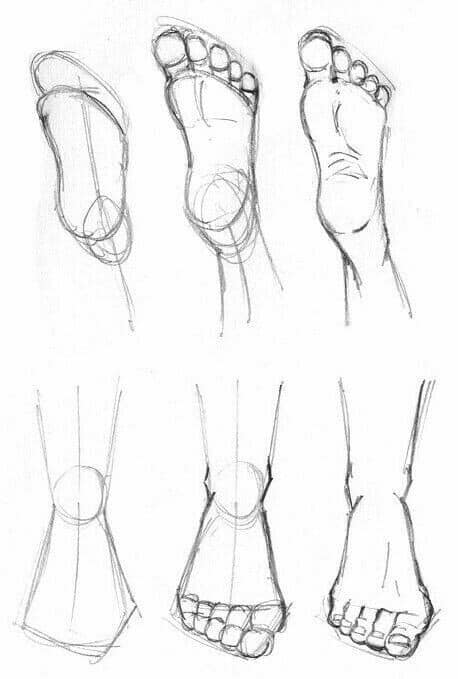 Hình bàn chân Anime đơn giản