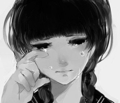 Hình thay mặt đại diện avt Anime buồn khóc nữ