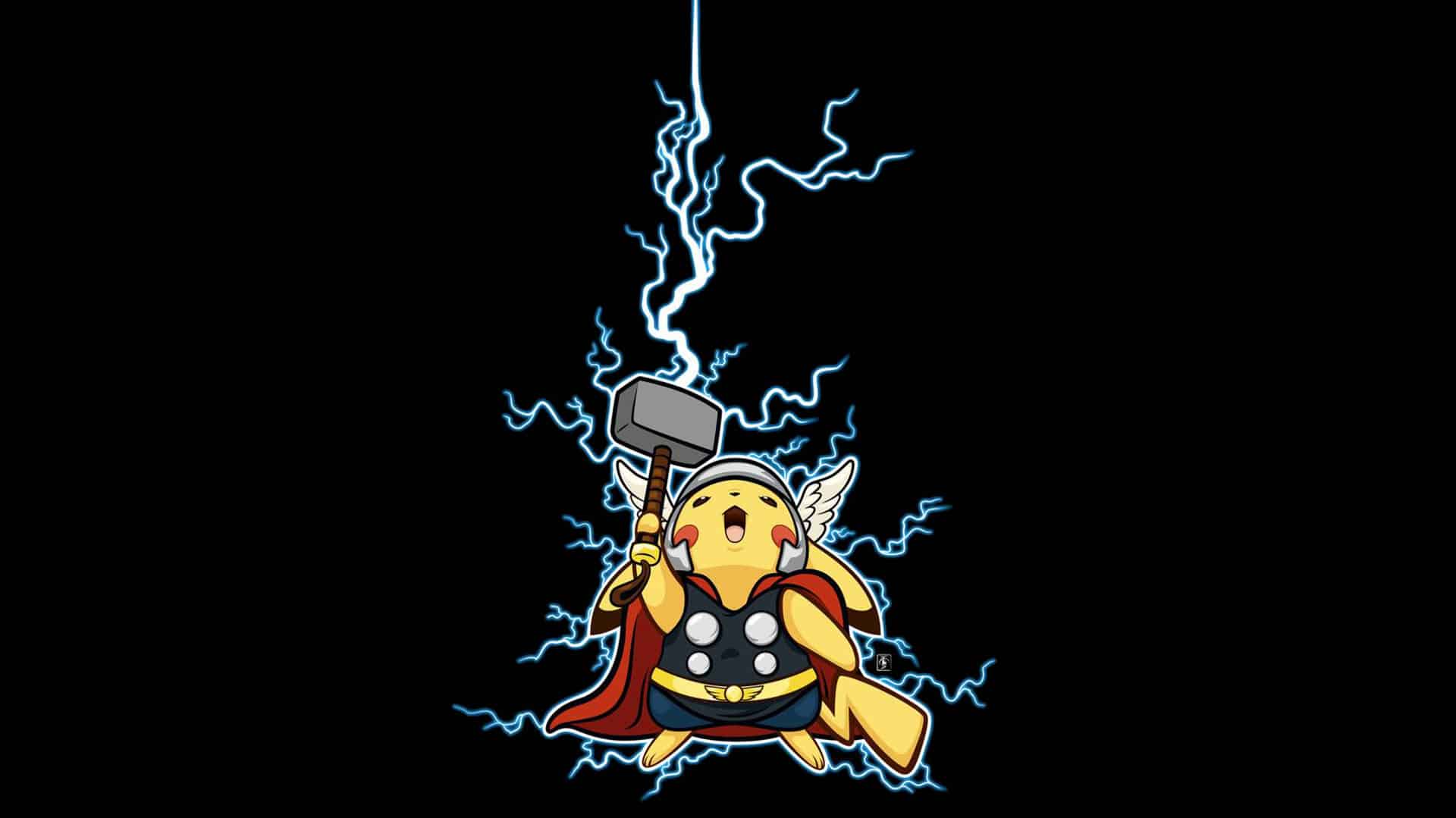 Hình nền Pikachu Thor đẹp ngầu
