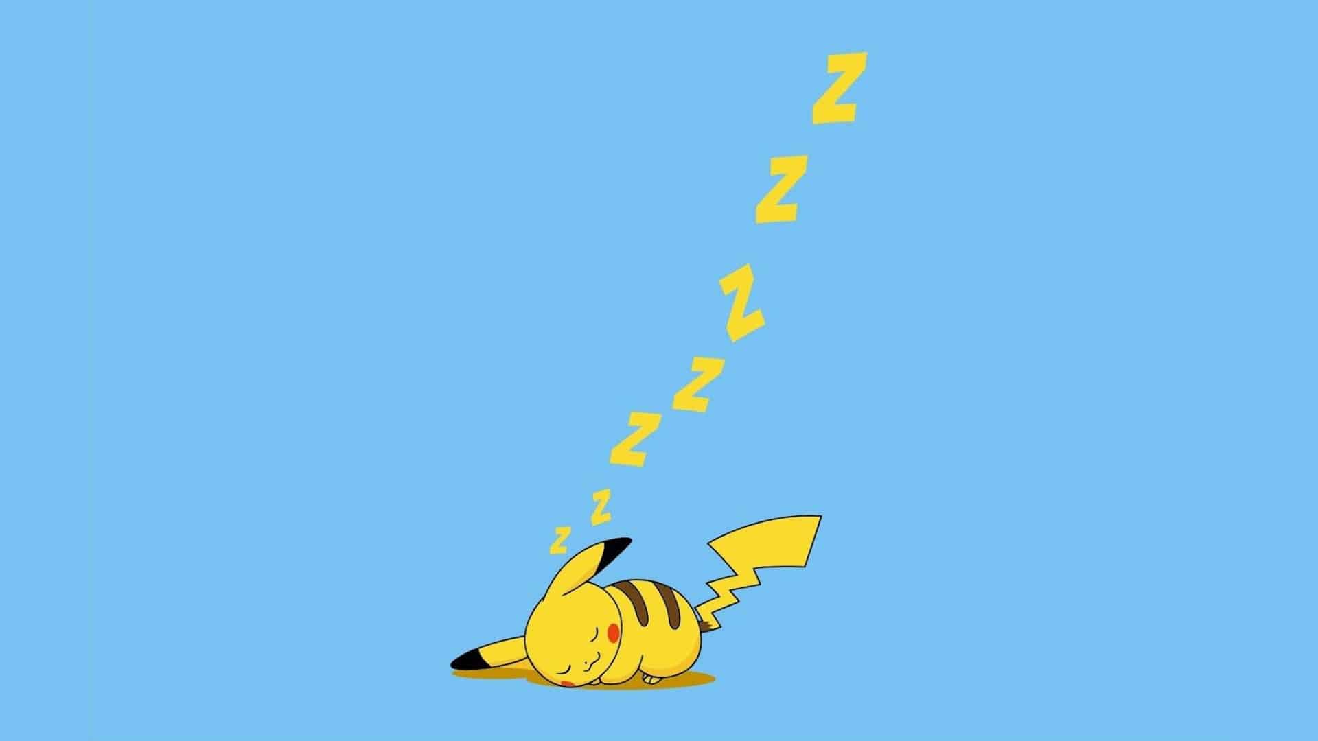 Hình nền Pikachu đang ngủ cực đáng yêu