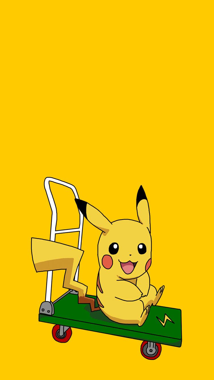 Hình nền Pikachu ngồi xe cho điện thoại