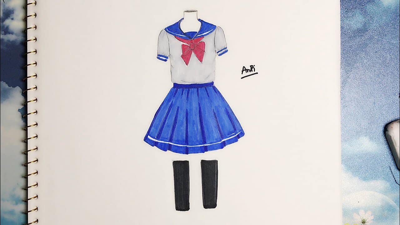 Hình váy Anime đồng phục đẹp nhất cute