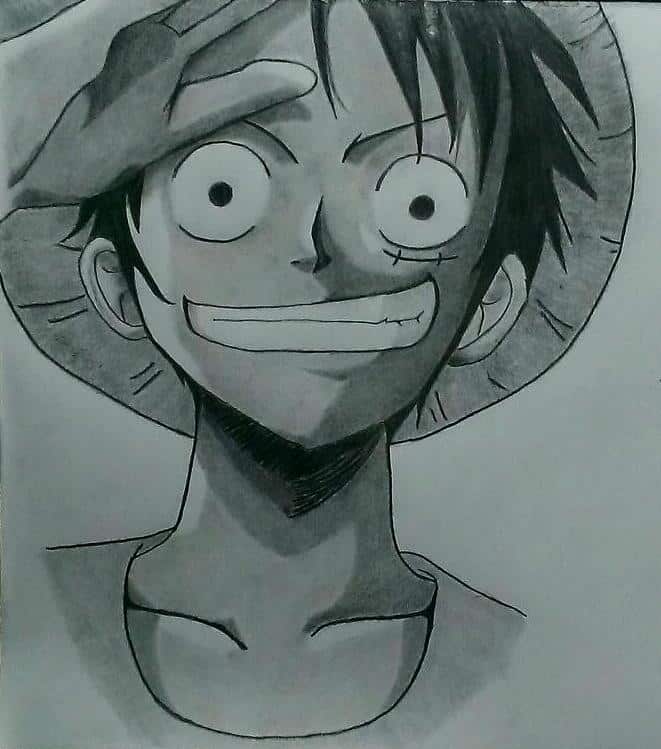 Hình vẽ Monkey D.Luffy vày cây bút chì