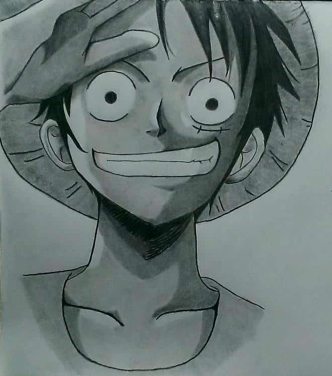 Hình vẽ Monkey D.Luffy bằng bút chì