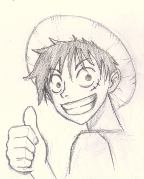 Hình vẽ Monkey D.Luffy dễ thương nhất