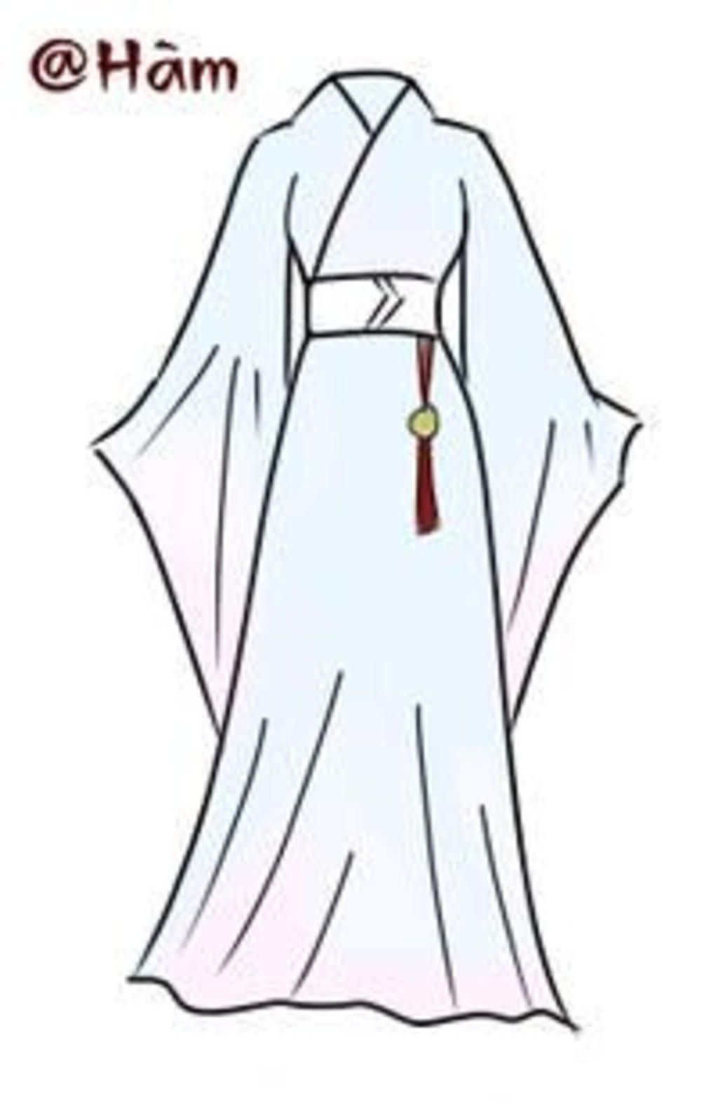 Mẫu váy cổ trang Anime giản dị đẹp