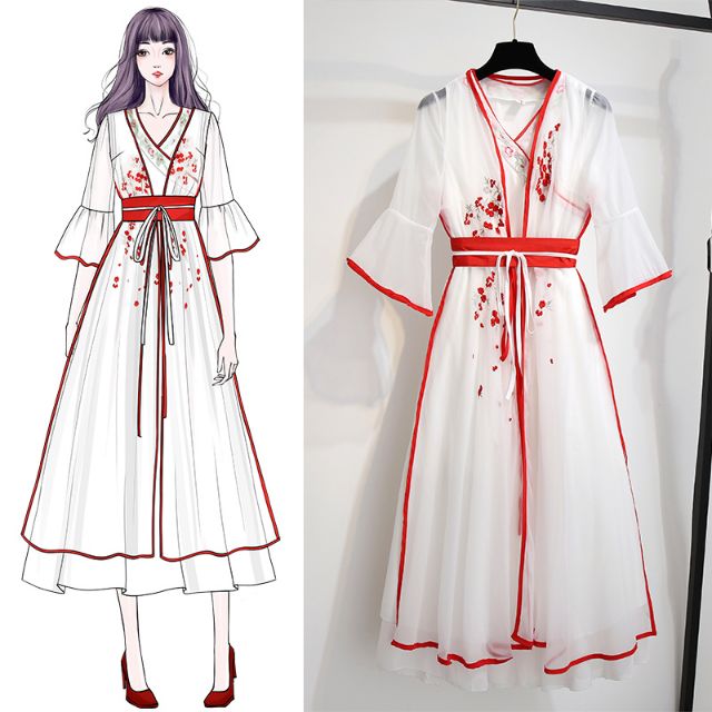 Mẫu váy cổ trang Anime xinh xắn