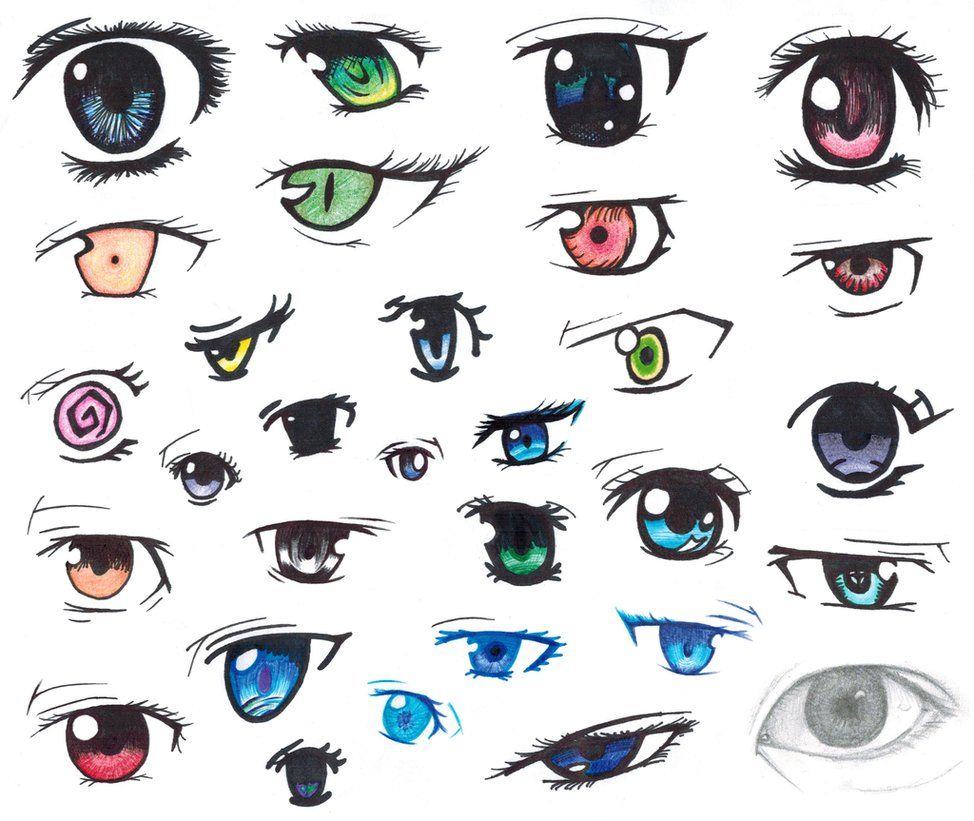 Một số mẫu mắt Anime nam sinh động