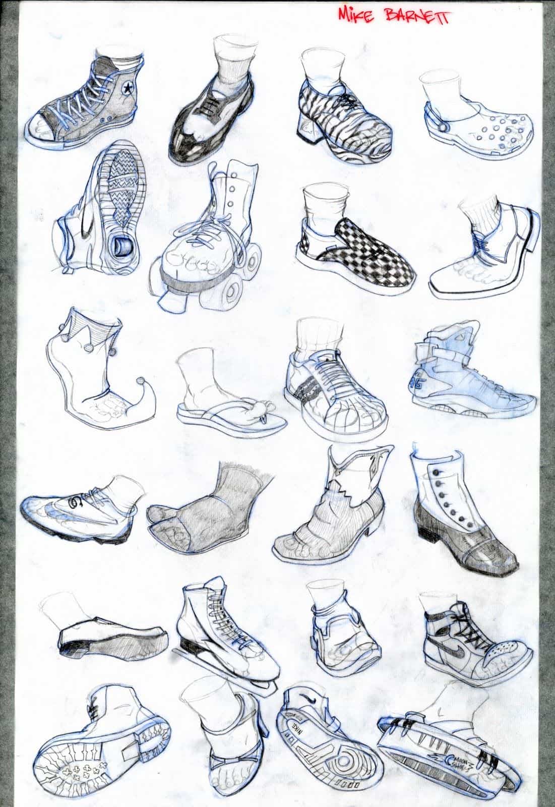 Những hình vẽ giày nam độc đáo