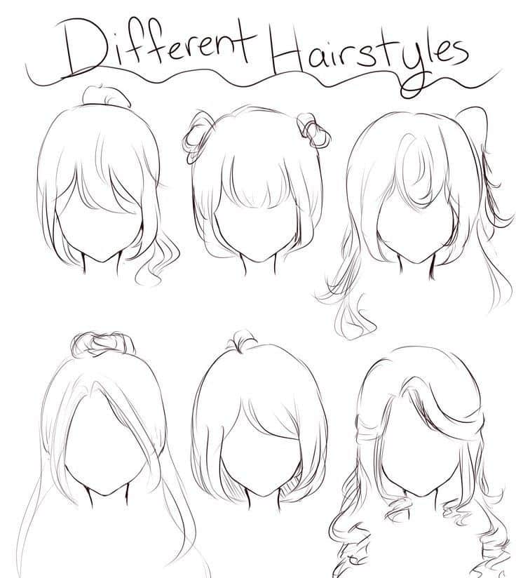 Cách vẽ tóc anime nữ nam đơn giản mà đẹp  METAvn