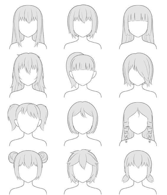 Vẽ tóc nhân vật hoạt hình  wikiHow