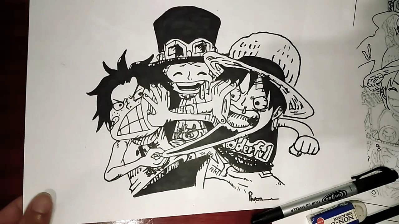 Vẽ Luffy Ngầu Nhất ❤️ 1001 Tranh Vẽ One Piece Chibi, Haki - Bút Chì Xanh