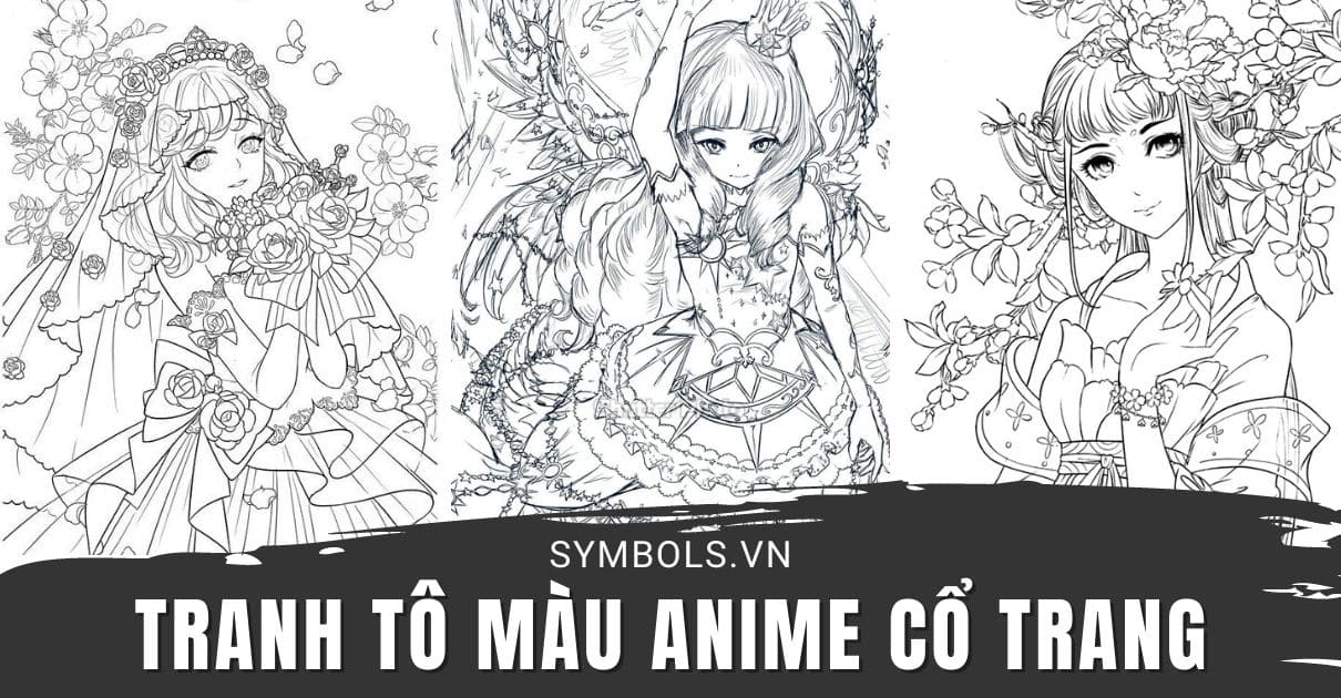 Tô màu Cô Bé Anime Đáng Yêu - Trang Tô Màu Cho Bé