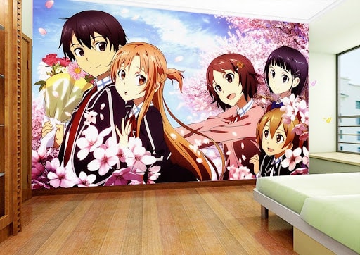 Tranh Vẽ Phòng Ngủ Anime xu hướng nhẹ nhàng