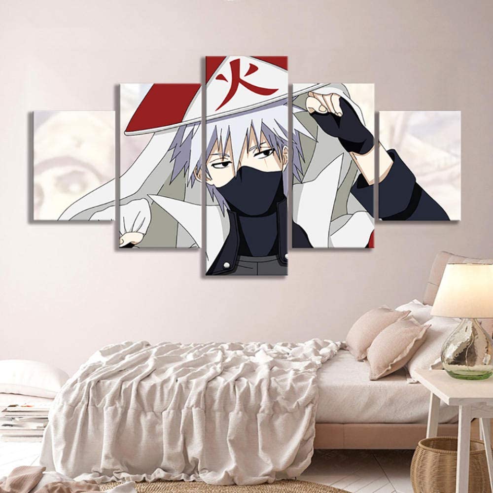 Tranh vẽ anime mang lại không gian phòng ngủ ấn tượng, độc đáo.