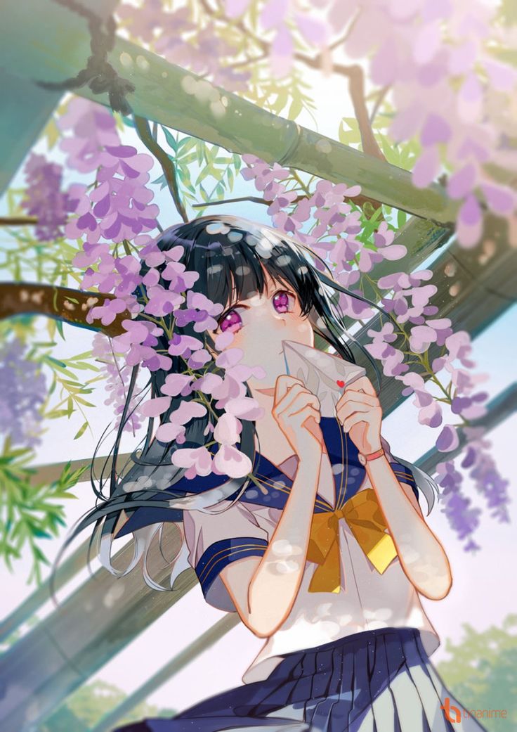 Tuyển tập Hình Hoa Tử Đằng Anime cute dễ thương