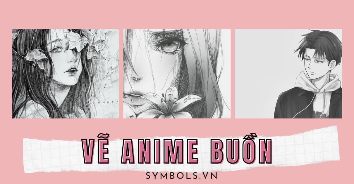 Vẽ Anime Buồn Đơn Giản ❤️Hình Anime Nữ Buồn Khóc, Cô Đơn