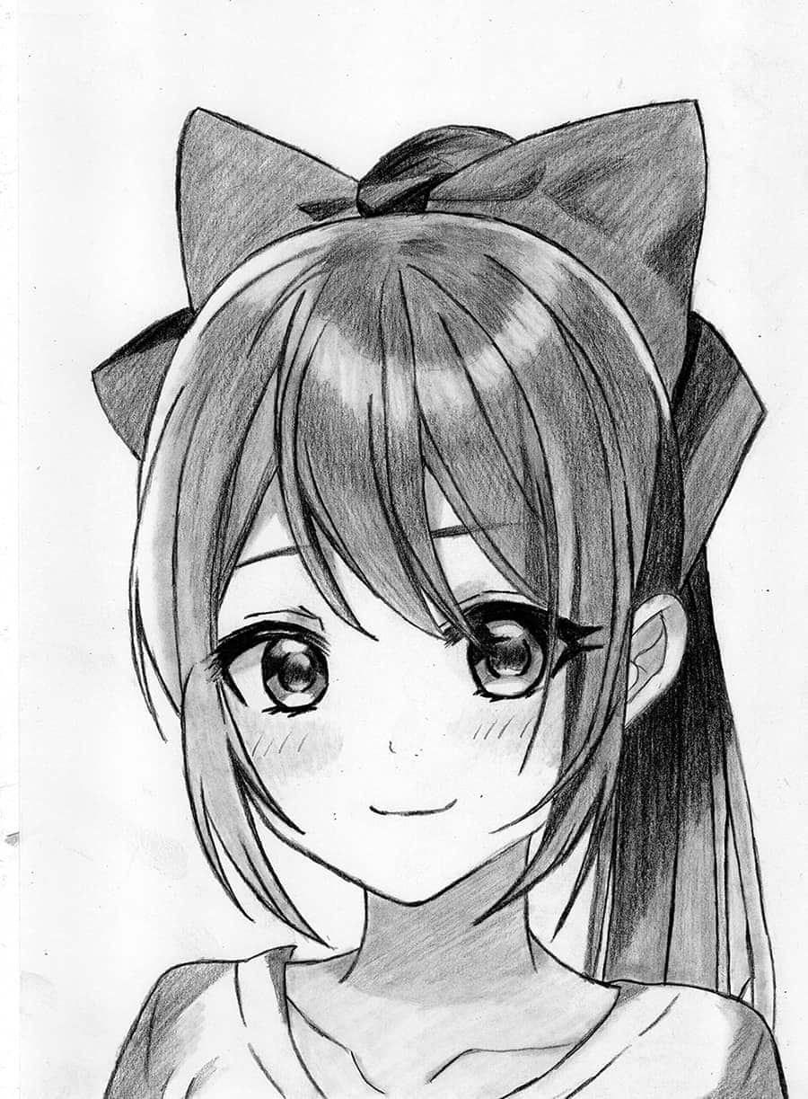 Vẽ Anime Girl đẹp mắt xinh xắn