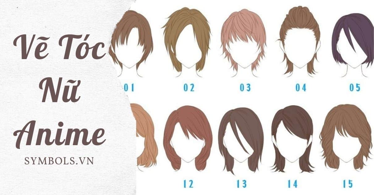 vẽ tóc anime nữ