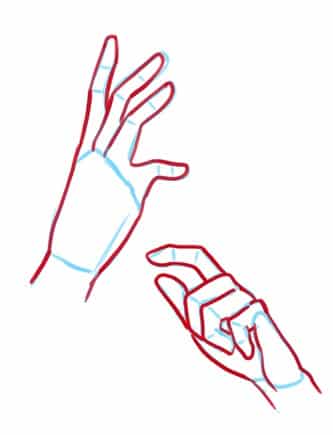 Vẽ hình bàn tay đơn giản nhất